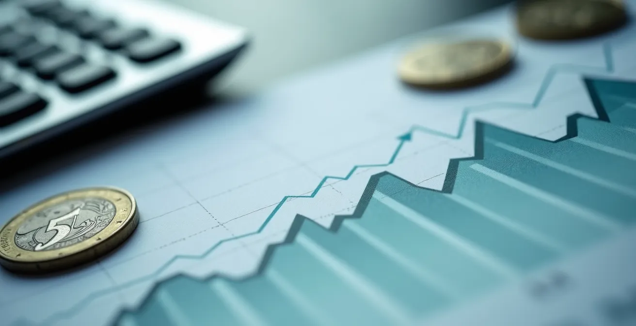 Vista macro de gráficos financieros y calculadora mostrando métricas de retención