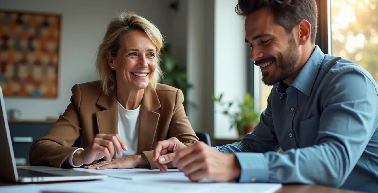 Oficina de gestoría con espacios híbridos de trabajo en Valencia