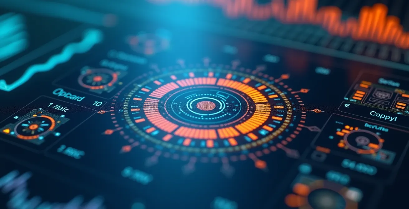 Vista macro de pantalla mostrando patrones de datos de segmentación empresarial